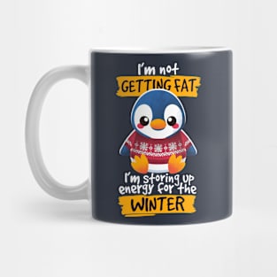 fat penguin at winter Mug